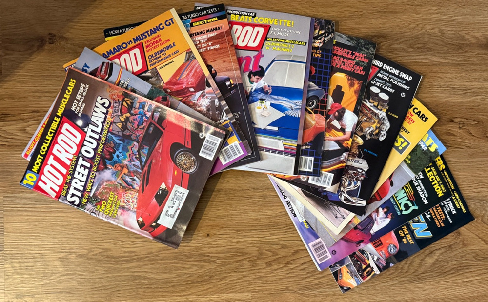 🚗 Hot Rod Magazine 1986 Full Year Complete Set Lot of 12 Vintage Car Magazines